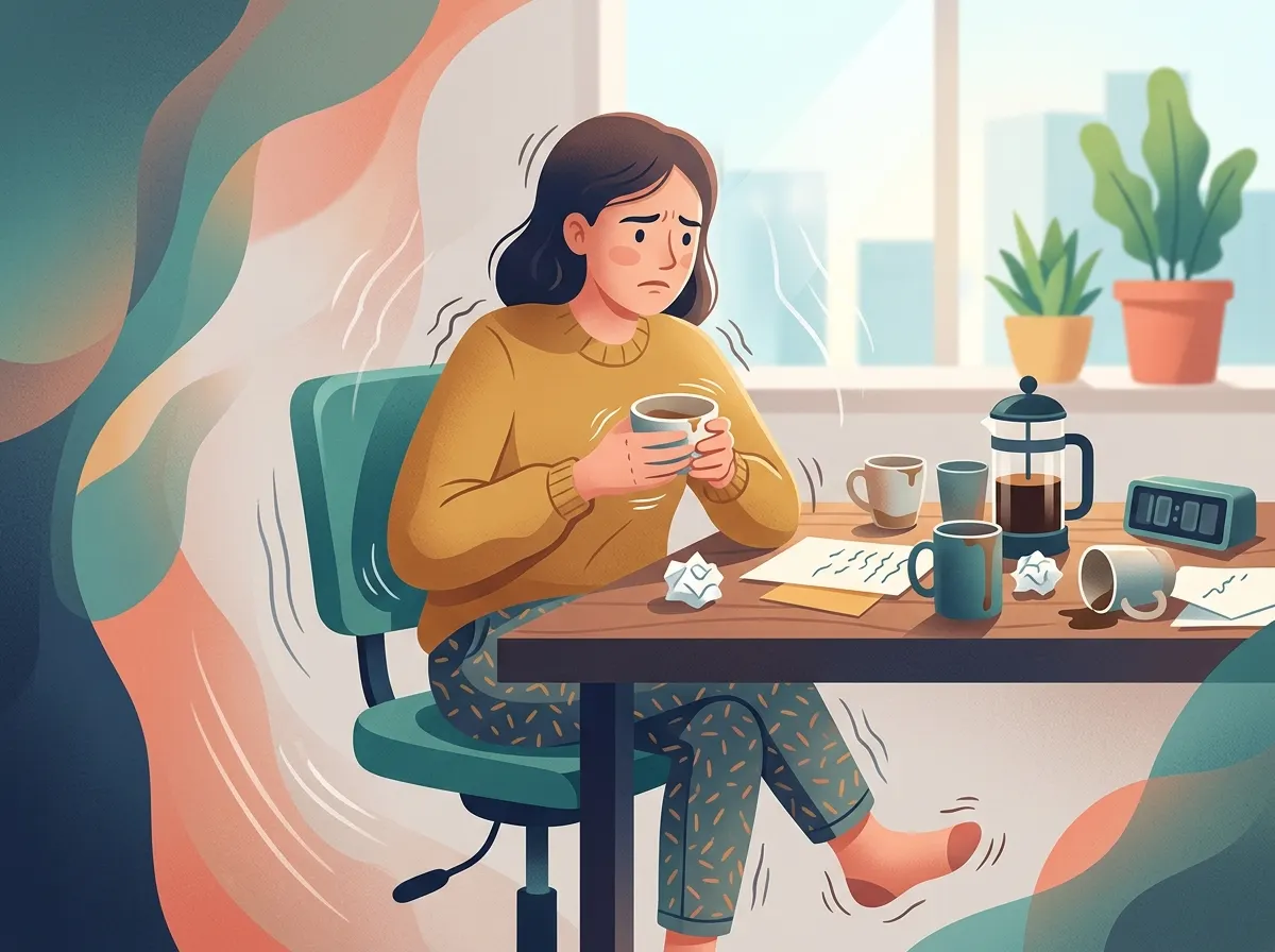 The jitters are your body reacting to too much caffeine at once