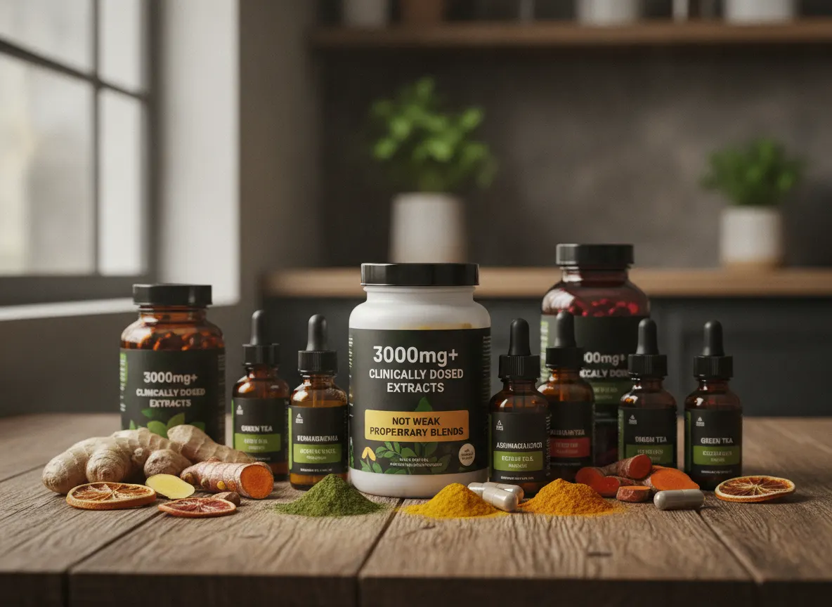 3000mg+ Clinically Dosed Extracts—Not Weak Proprietary Blends
