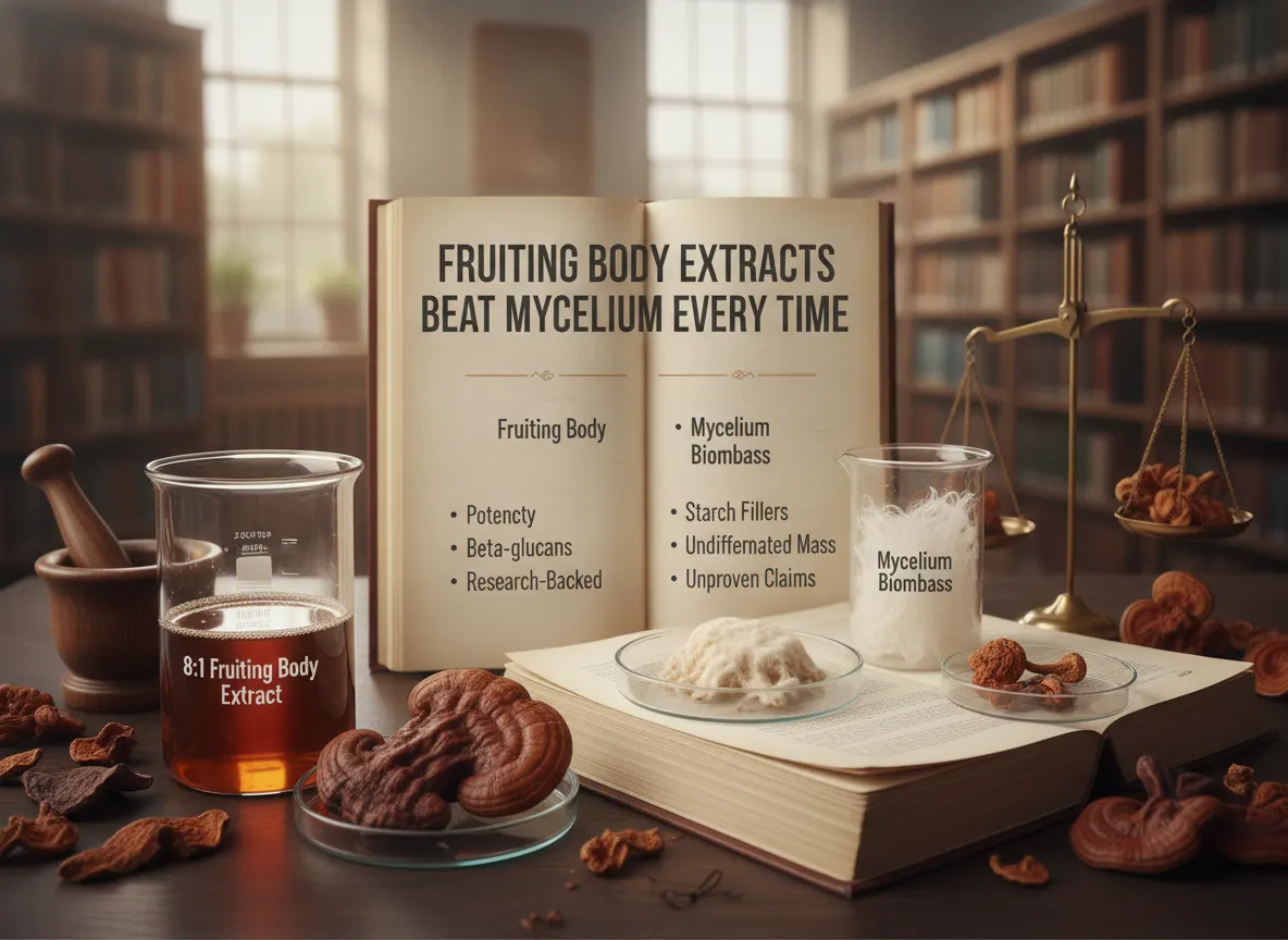 8:1 Fruiting Body Extracts Beat Mycelium Every Time