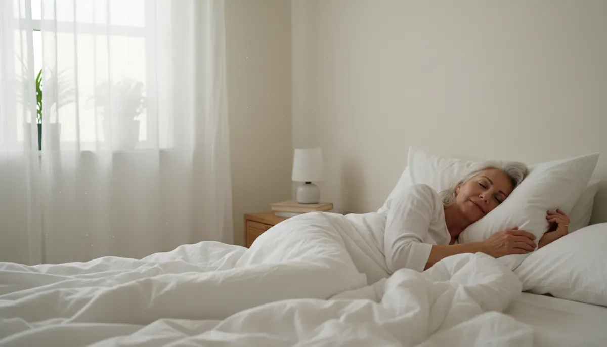 photo of a person starting their morning routine, warm natural window light, holding a mug, peaceful and focused energy. ,...