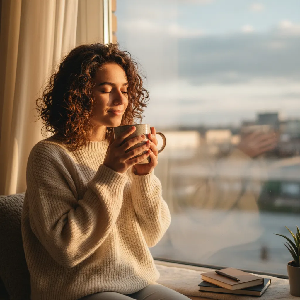 photo of Health-conscious coffee drinkers burned out by jittery energy drinks; professionals seeking sustained focus witho...