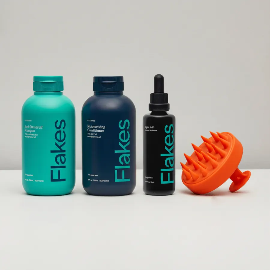 A dermatologist's workstation or consultation scene with a professional reviewing scalp health data, warm clinical lightin...
