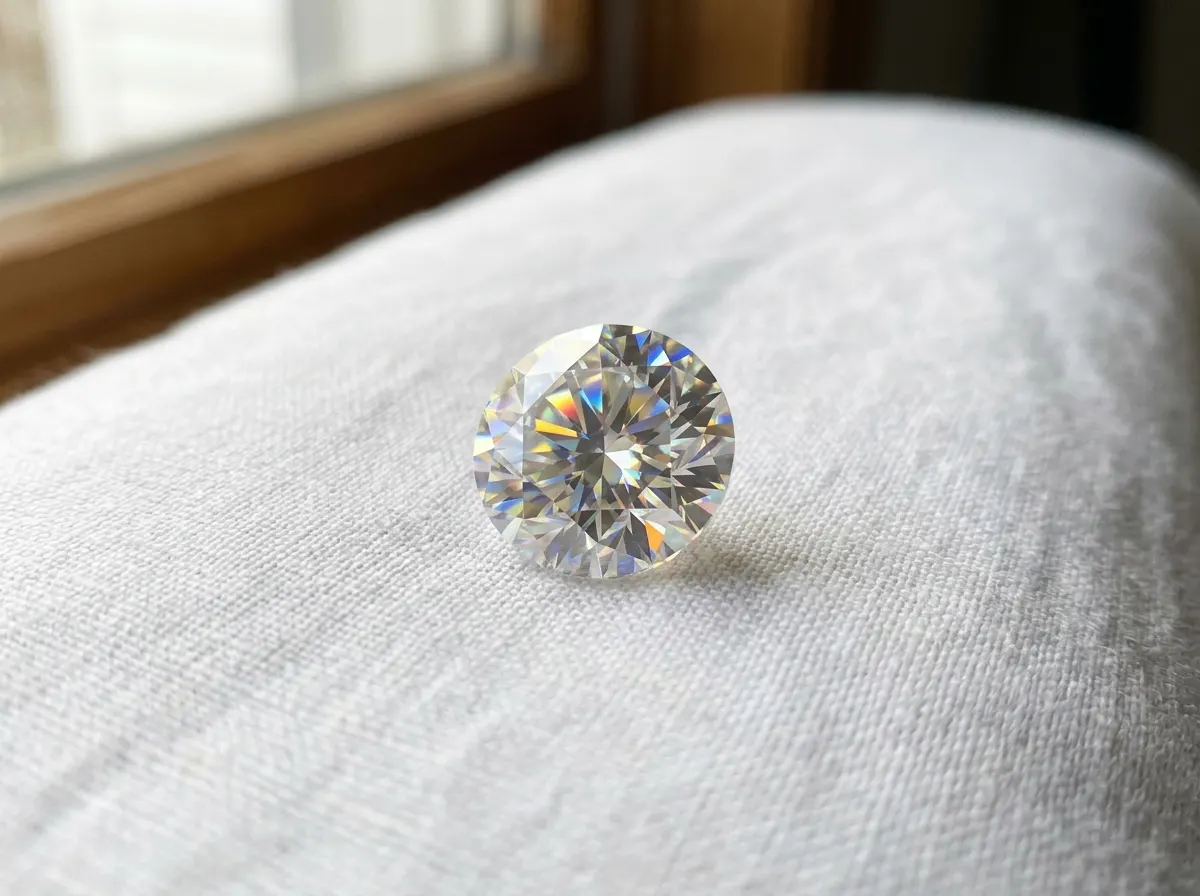 VVS1 moissanite sparkles harder and longer than diamond