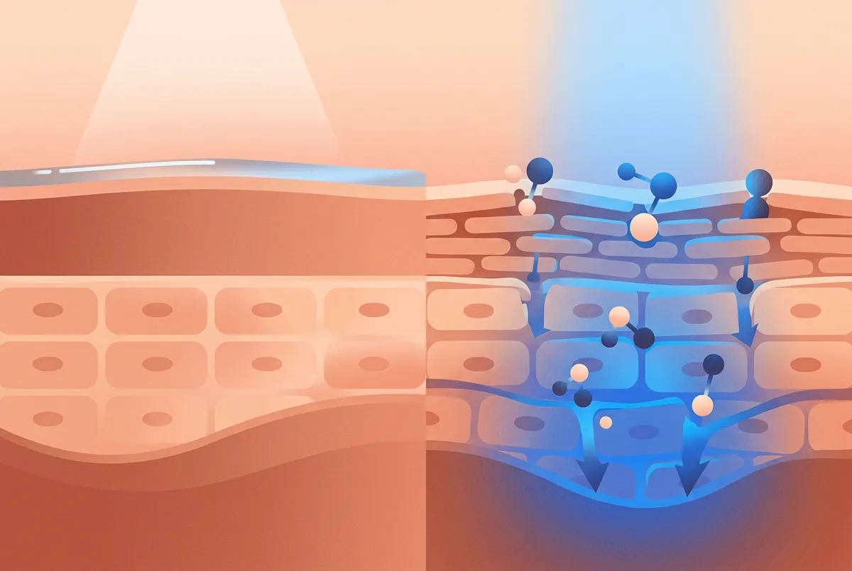 Bio-identical structure absorbs deeply instead of sitting on skin
