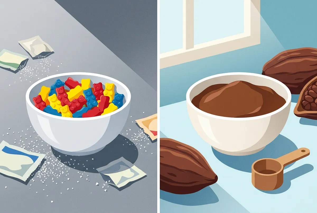 Zero added sugar, artificial sweeteners, or synthetic colourings—all taste comes from cocoa