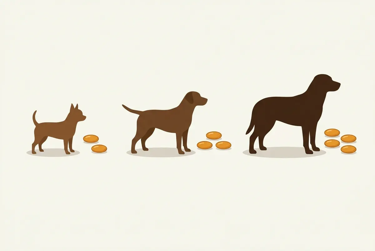 The Right Amount for Your Dog's Actual Size