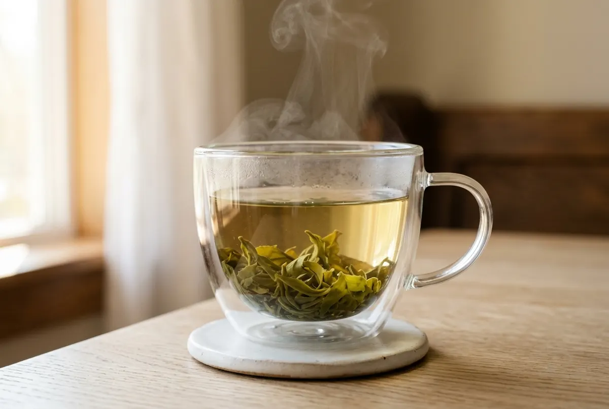 Green tea caffeine plus L-theanine prevents the jittery spike