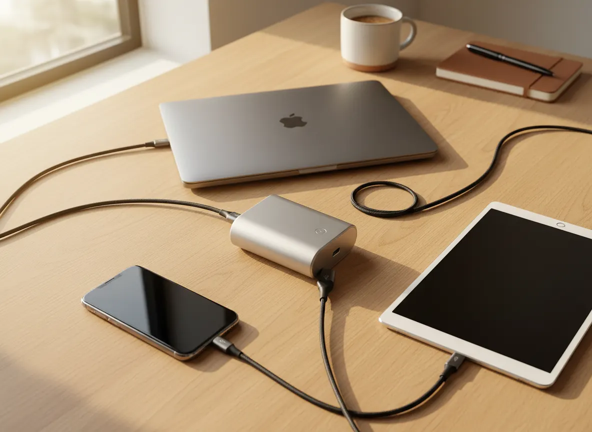 Charges three devices simultaneously without throttling