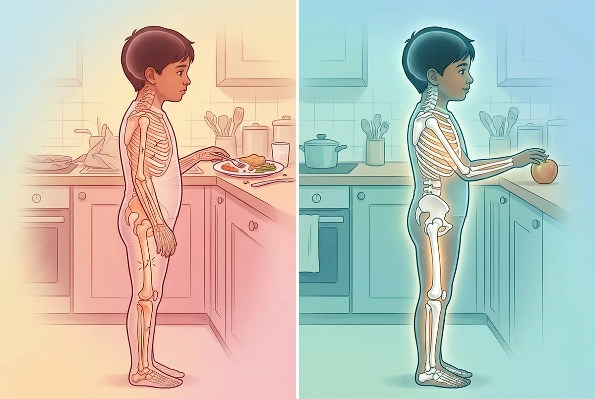 Calcium and Vitamin D3 with K2 build bones that keep pace with growth