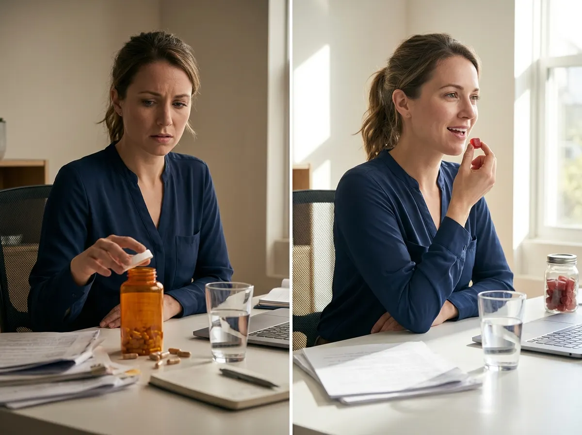 Gummies bypass the pill-aversion barrier most people hit