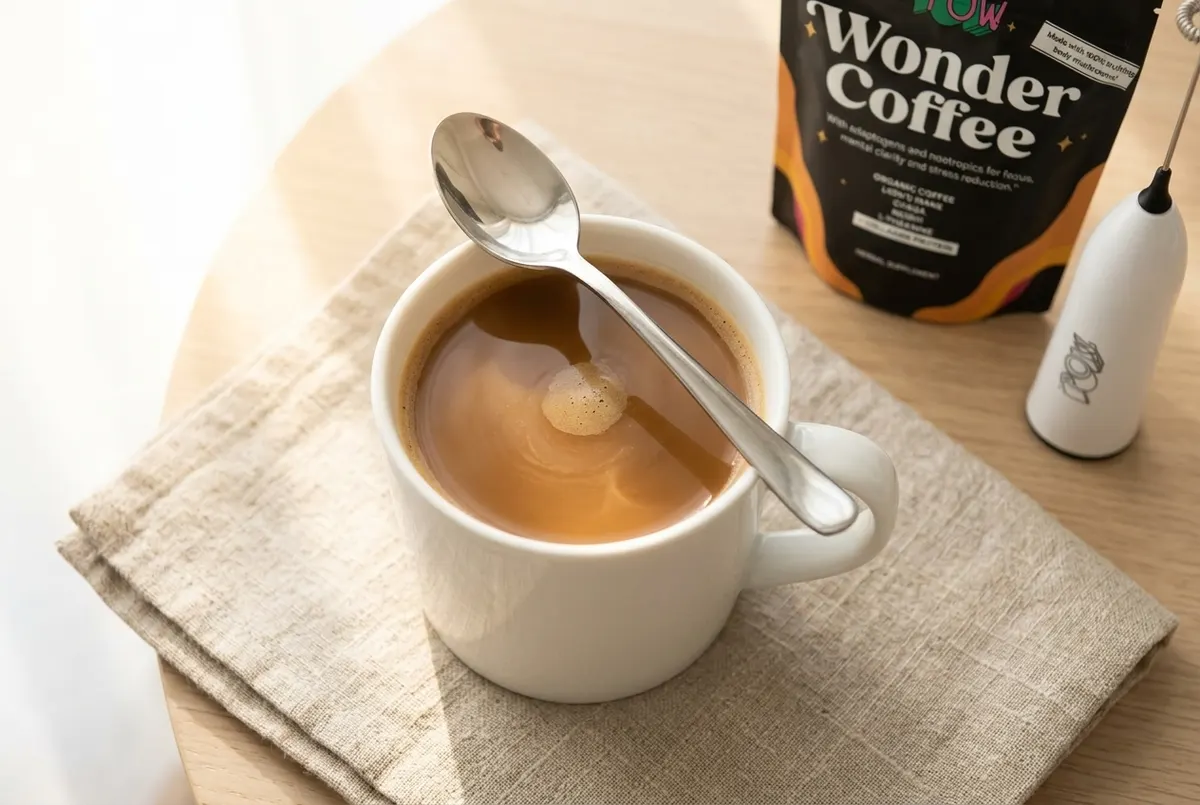 Taste parity with real coffee resolves the earthy-flavor objection