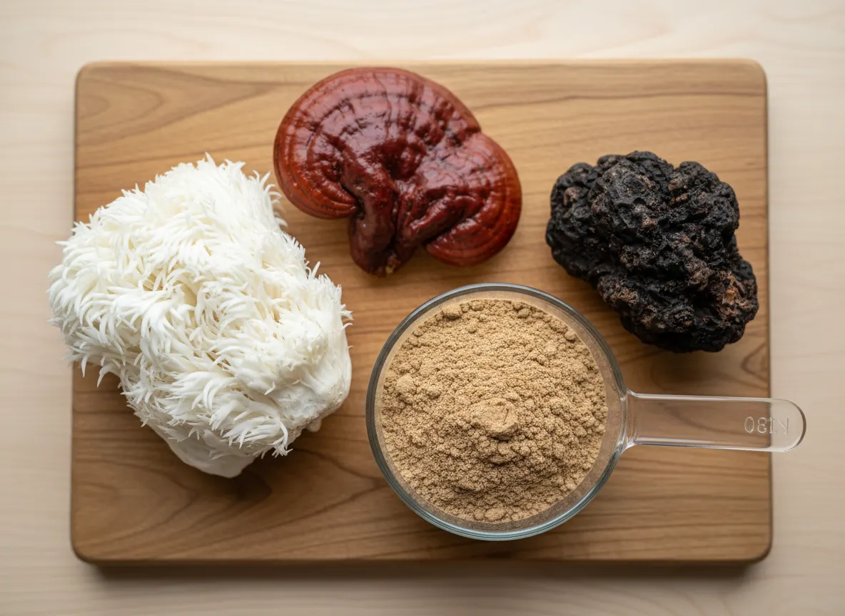 8x concentrated fruiting body extracts deliver 3000mg+ per serving