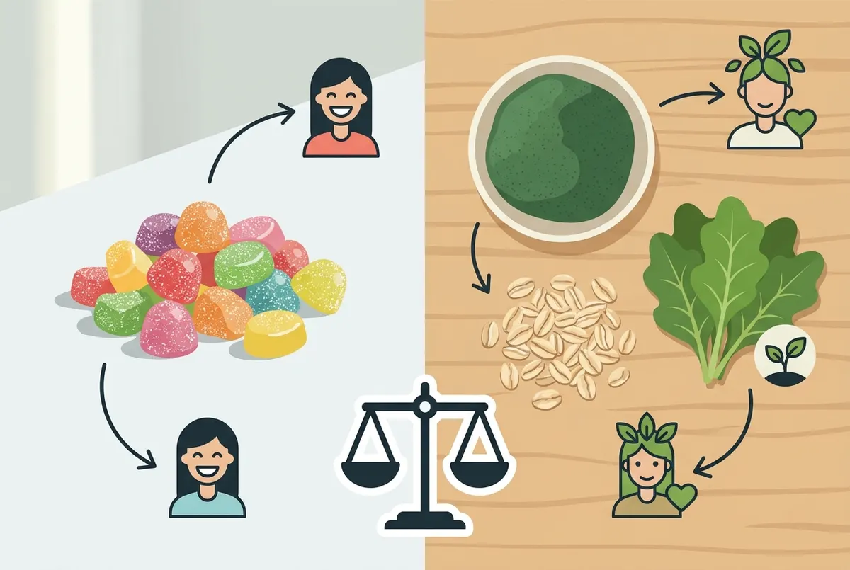 Real Whole Foods, Not Sugar-Coated Gummies