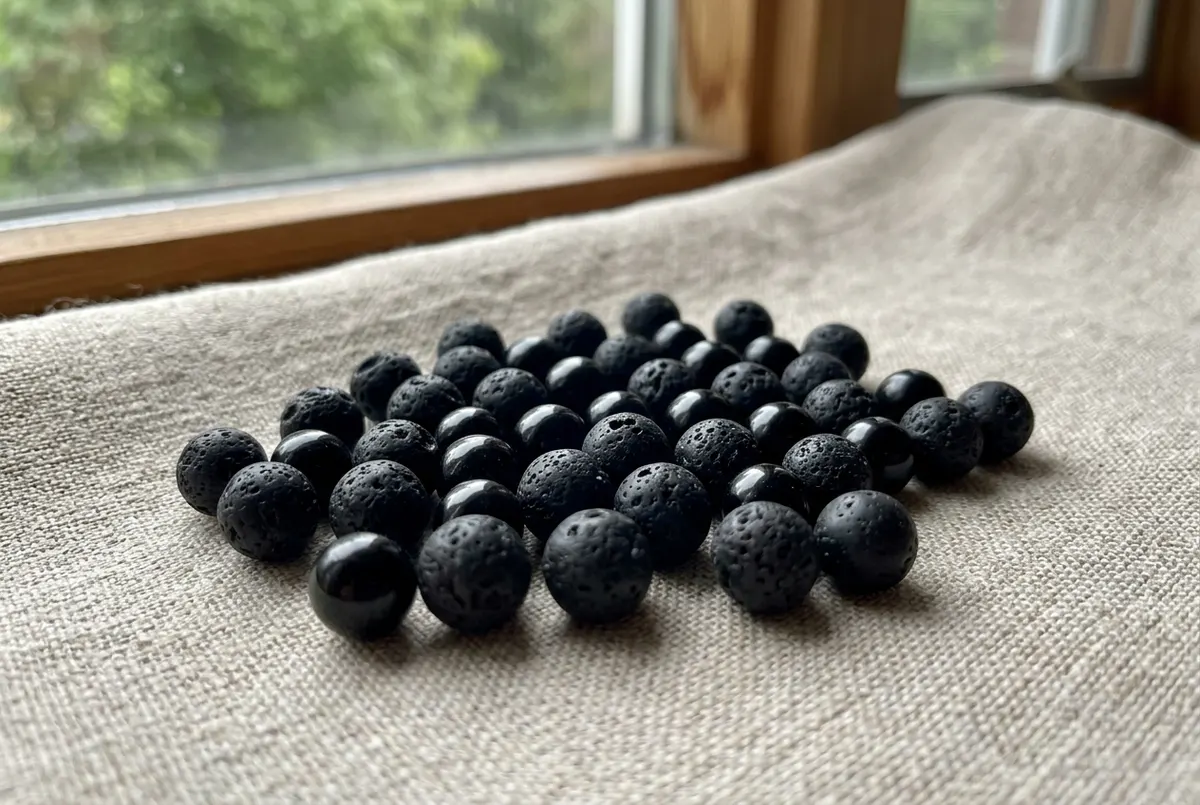 Natural volcanic stone removes negativity without belief requirement