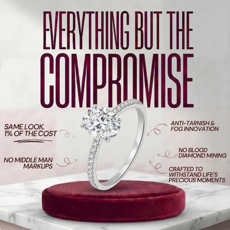 Hanna Oval Cut Moissanite Ring