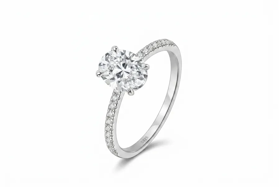 Hanna Oval Cut Moissanite Ring