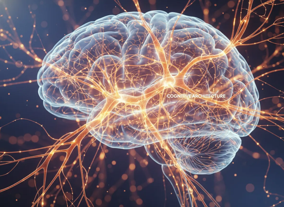 Close-up of human nervous system visualization or brain neuron connections glowing with energy, scientific but accessible ...