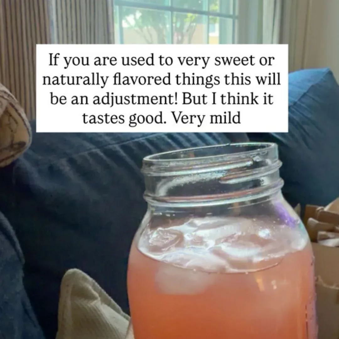 It tastes salty first because nothing's faking it